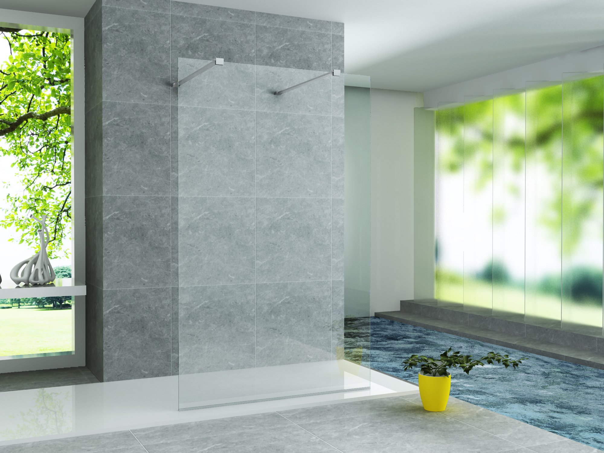 ALONI INLOOPDOUCHEWAND 8MM (100X200CM)
