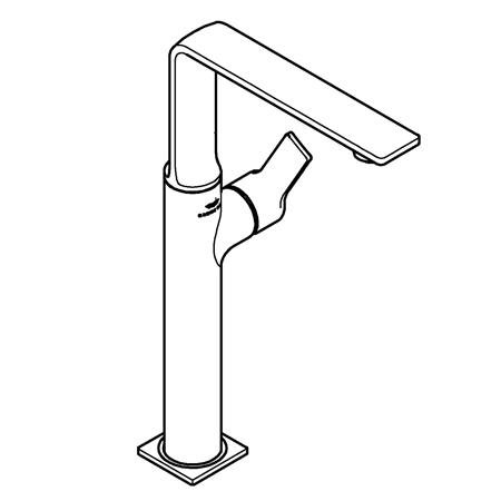 Grohe Allure wastafelmengkraan XL-size cool sunrise geborsteld mat goud