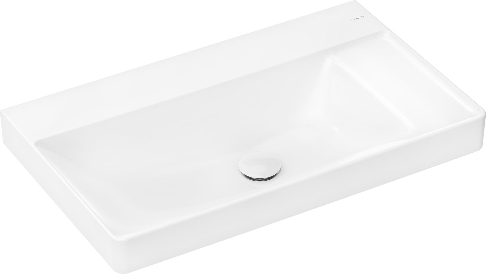Hansgrohe Xelu Q opz wastafel gesl pla re 800/480 z kraangat en overloop, SmCl, wit