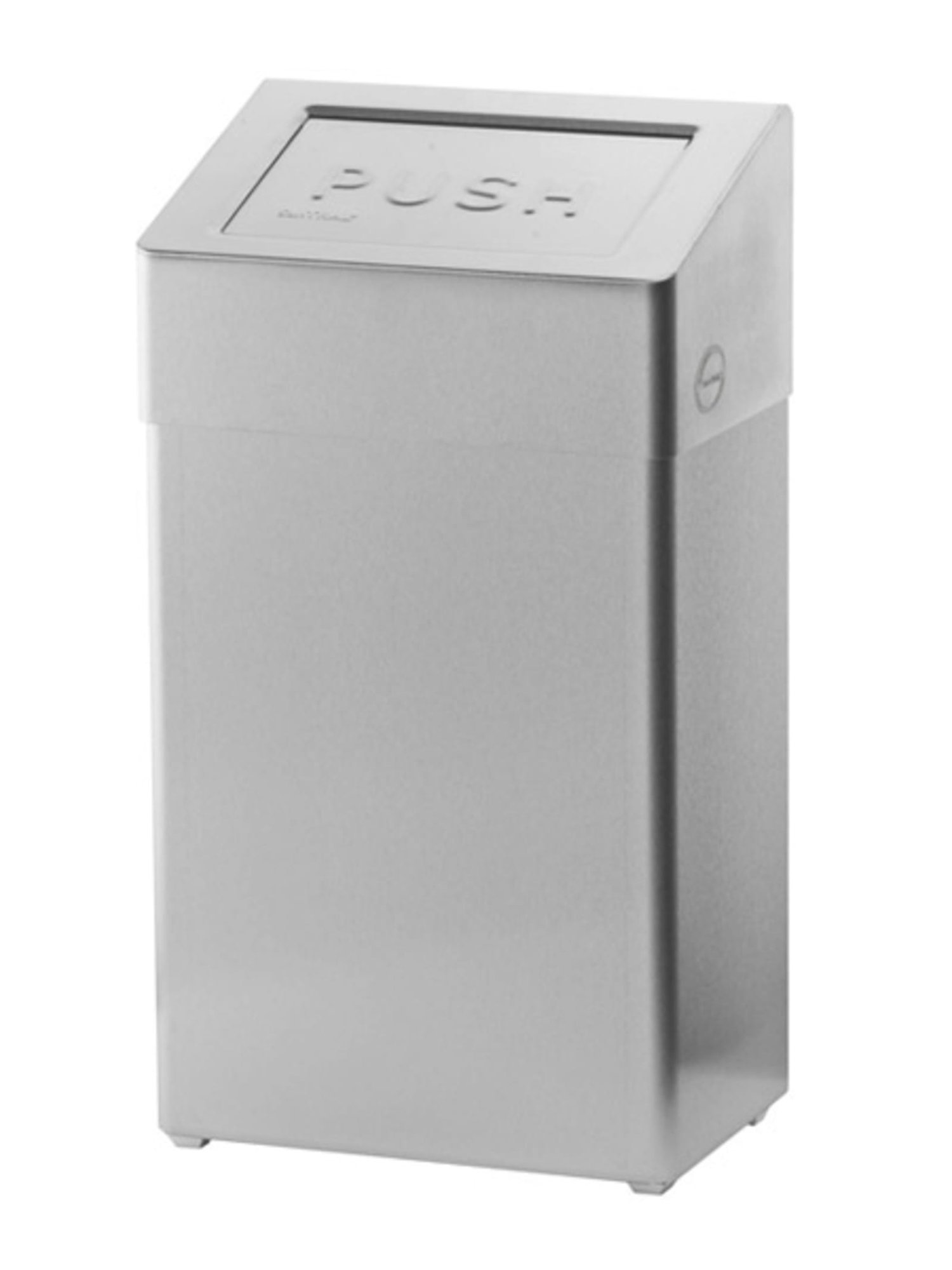 All Care afvalbak 18  liter gesloten, ABU 18 E, met anti-fingerprint, rvs