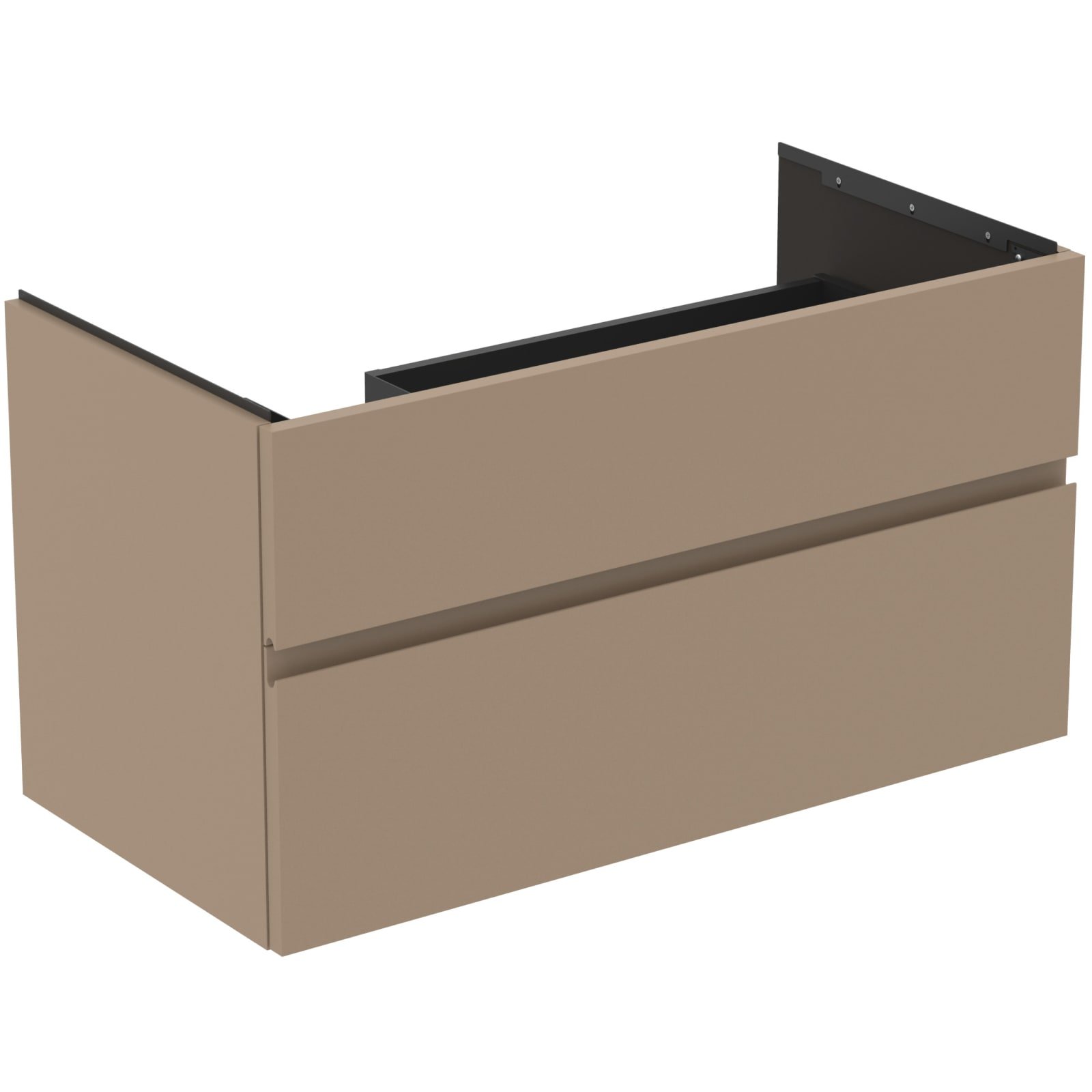 FINESSE | WASTAFELMEUBEL 1000X505X550 MM MAT GREIGE, 2 LADEN (LINKS)