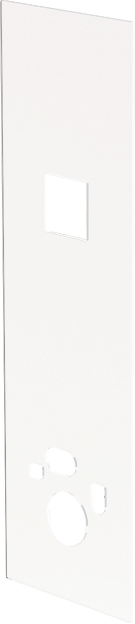 Wisa XS Variotronic, Afwerkpakket voor inbouwelement, met zijplaten, 8mm dikte, glas, 1450 x 464 x 70mm (HxBxD)wit
