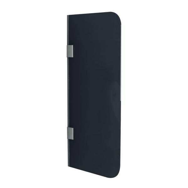 ALONI SCHEIDINGSWAND VOOR URINOIR - 400 X 900MM - CHROME - GRIJS ROOKGLAS