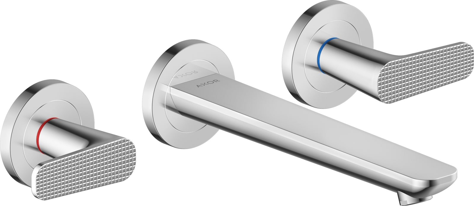 AX Citterio C 3-gats inbouw wtm wand 195 mm Cubic Cut, chr