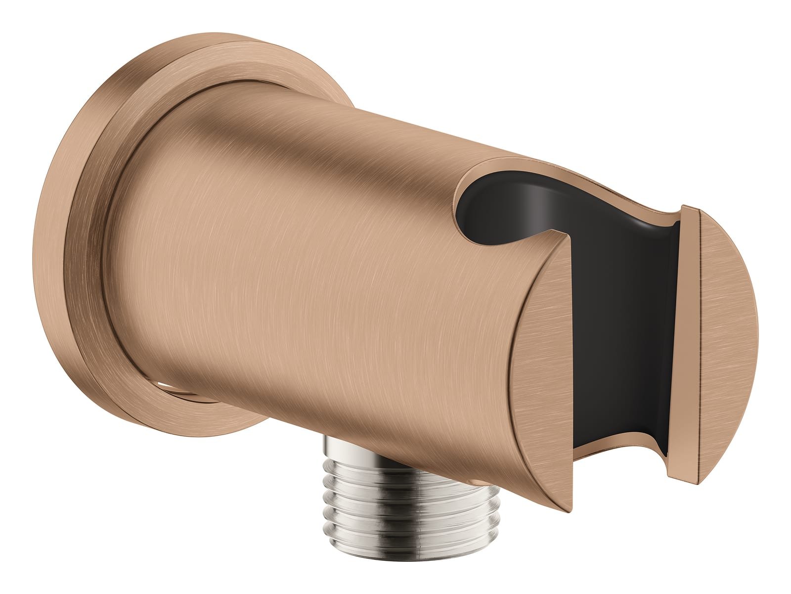 Grohe Rainshower wandaansluitbocht met houder rond, warm sunset geborsteld