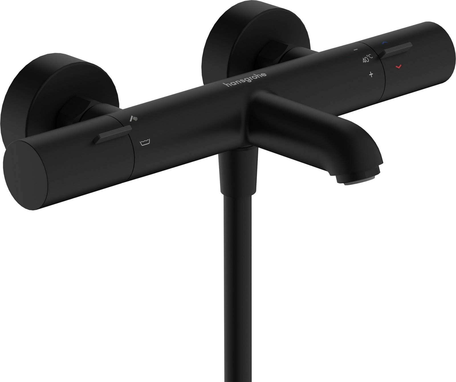 Hansgrohe Ecostat Fine Opbouw badthermostaat, mat zwart