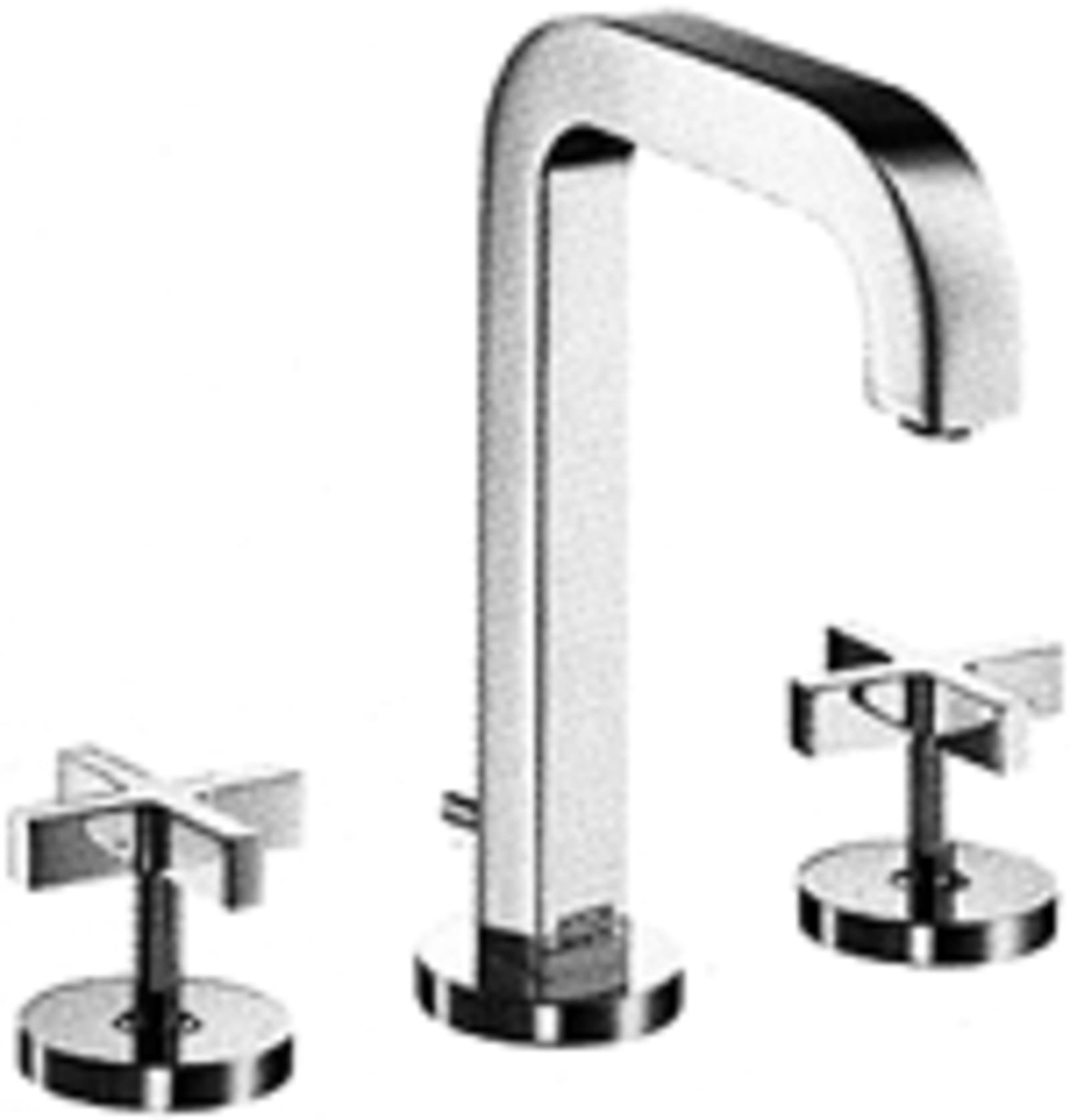 Hansgrohe Axor Citterio wastafelmengkraan tweegreeps, 3-gats, uitloop: draaibaar, chroom