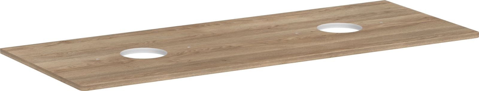 Hansgrohe Xelu Q console 1360/550 met 2 uitsparingen waskom zonder kraangat