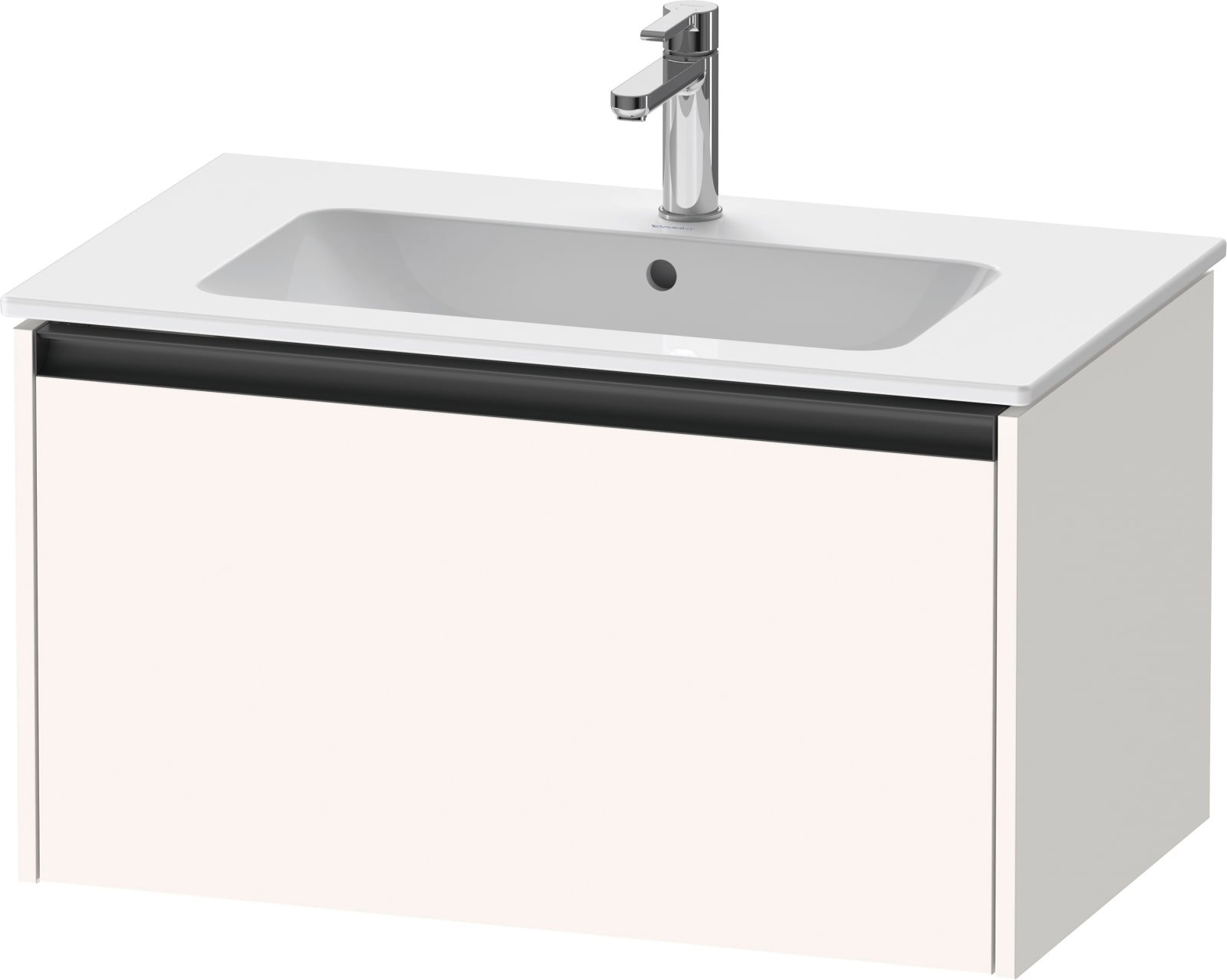 Duravit Ketho.2 Wastafelonderbouw hangend, Wit Supermat, rechthoekig, aantal grote lades: 1 – K25063084840000