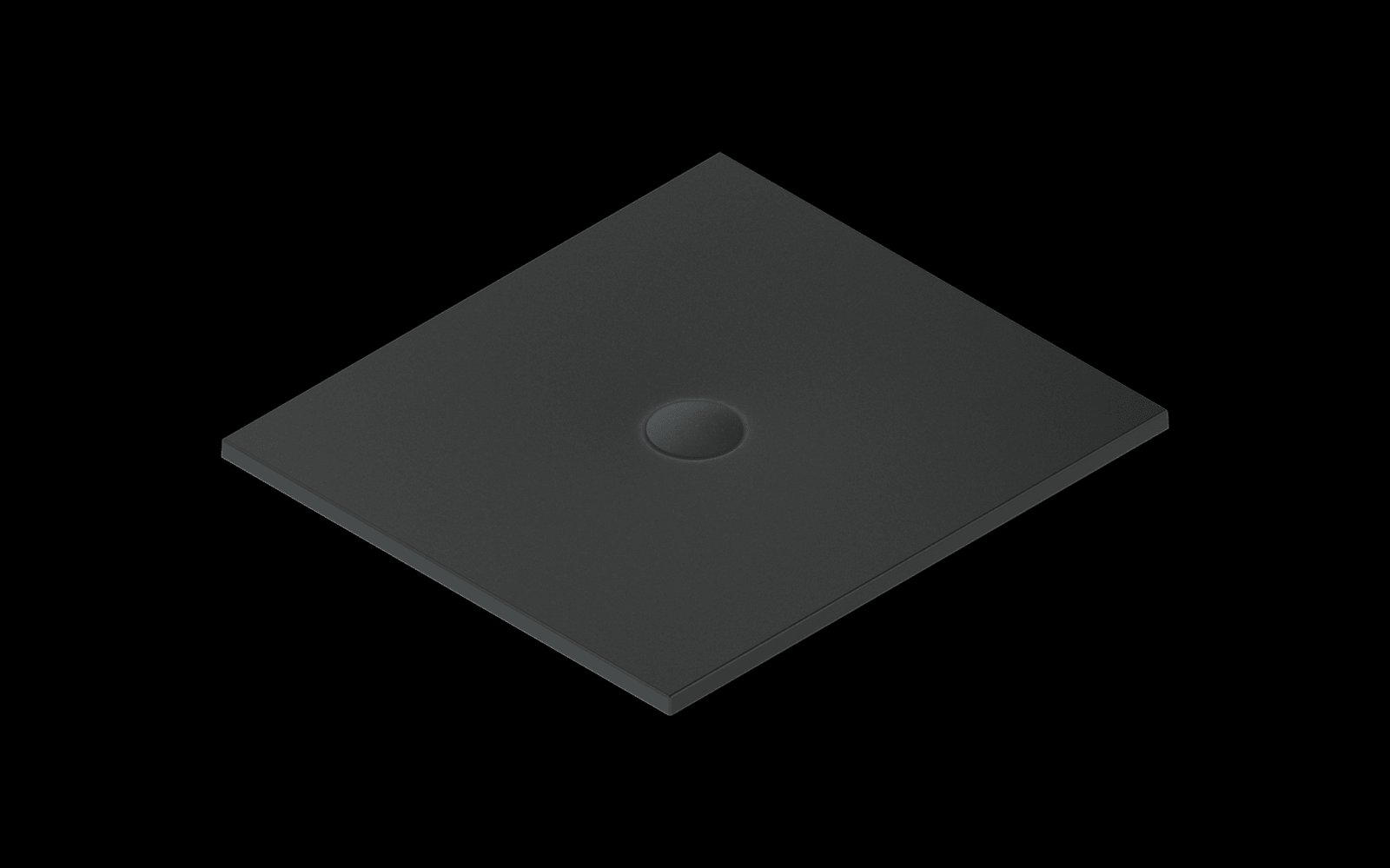 Catalano H3 Planar PLANAR E DOUCHEBAK 100X90 Satin Black Mat zwart