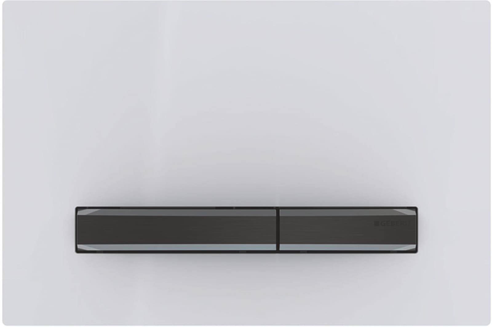 GEBERIT SIGMA50 BED.PL. 2-TOETS SPOELING,SQUARE,ZWARTCHROOM/WIT