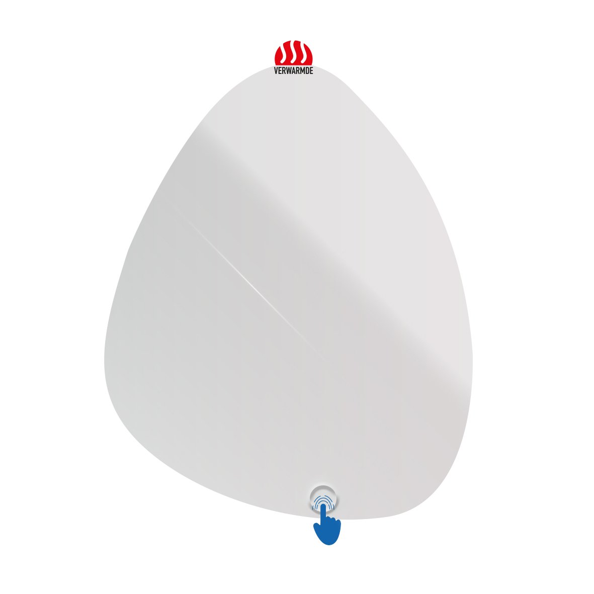 ALONI UOVO SPIEGEL - MET LED VERLICHTING - EIROND - ZONDER LIJST - MET VERWARMING - KLEURTEMPERATUUR LED 3500-6500K - 60X100CM