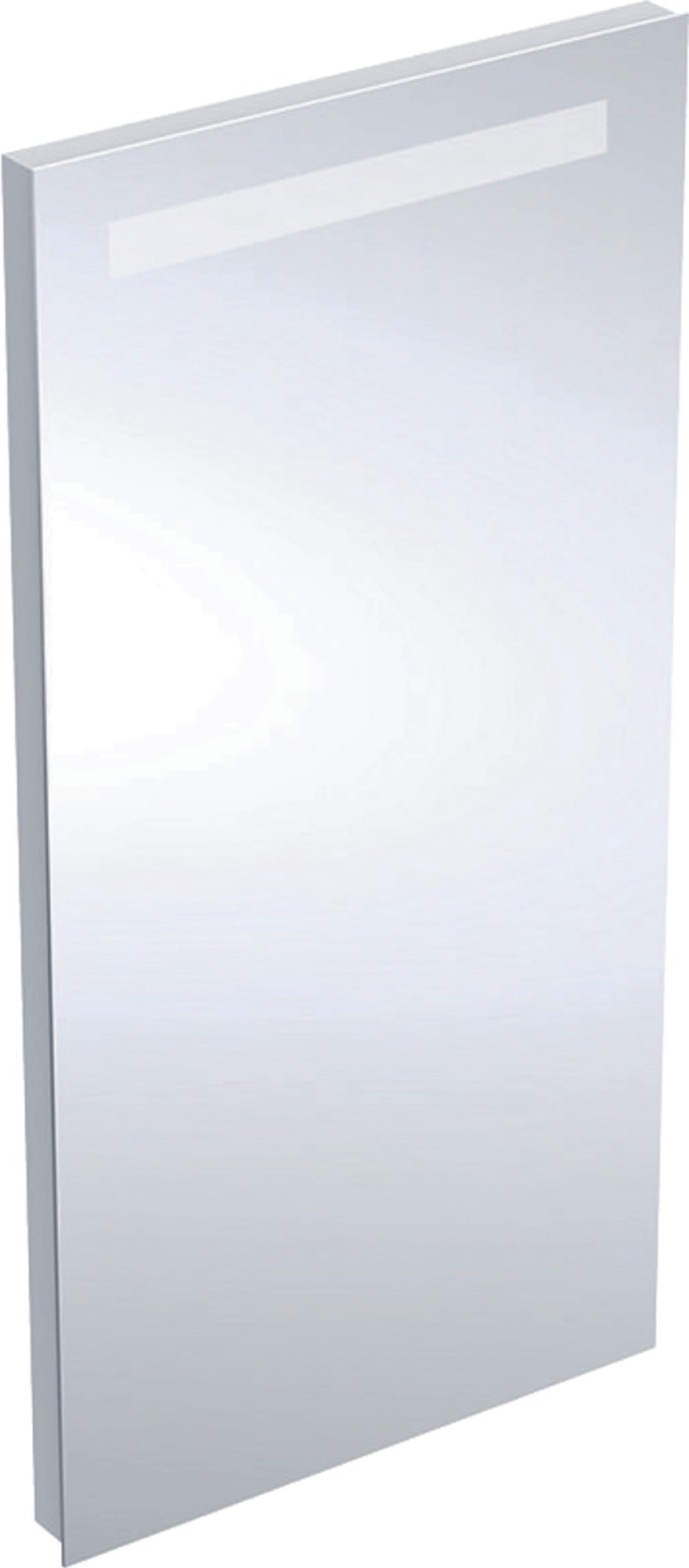 Geberit Renova Compact, Spiegel, wand, met verlichting, 400 x 800 x 35mm (BxHxD), zilver glas (met bevestigingsmateriaal)