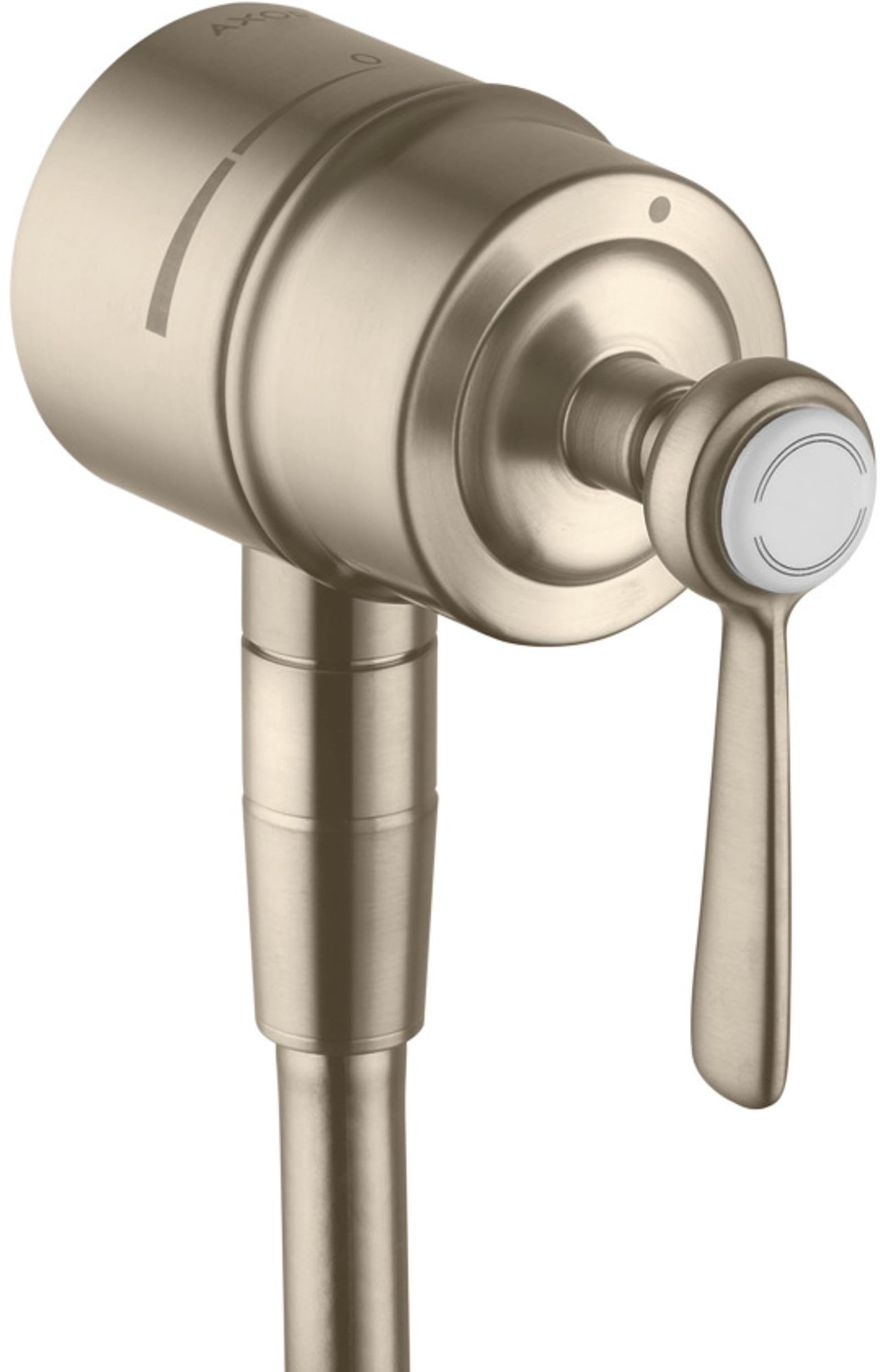AXOR Montreux Fixfit Stop met omstelkraan met slangaansluiting brushed nickel