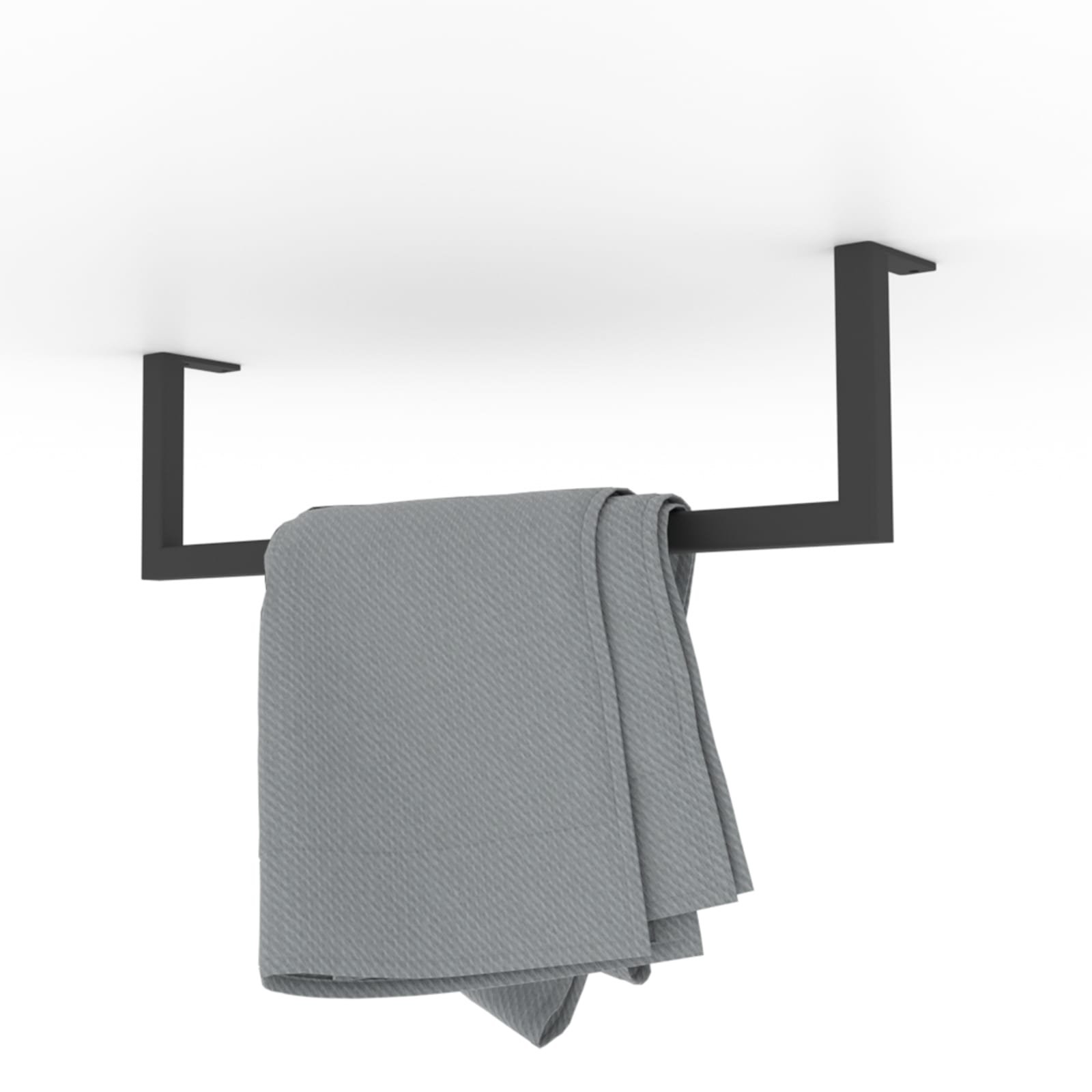 Looox handdoekhouder, houder vast, rvs, 1 stang, hxdxl 140x20x500mm, kleur zwart