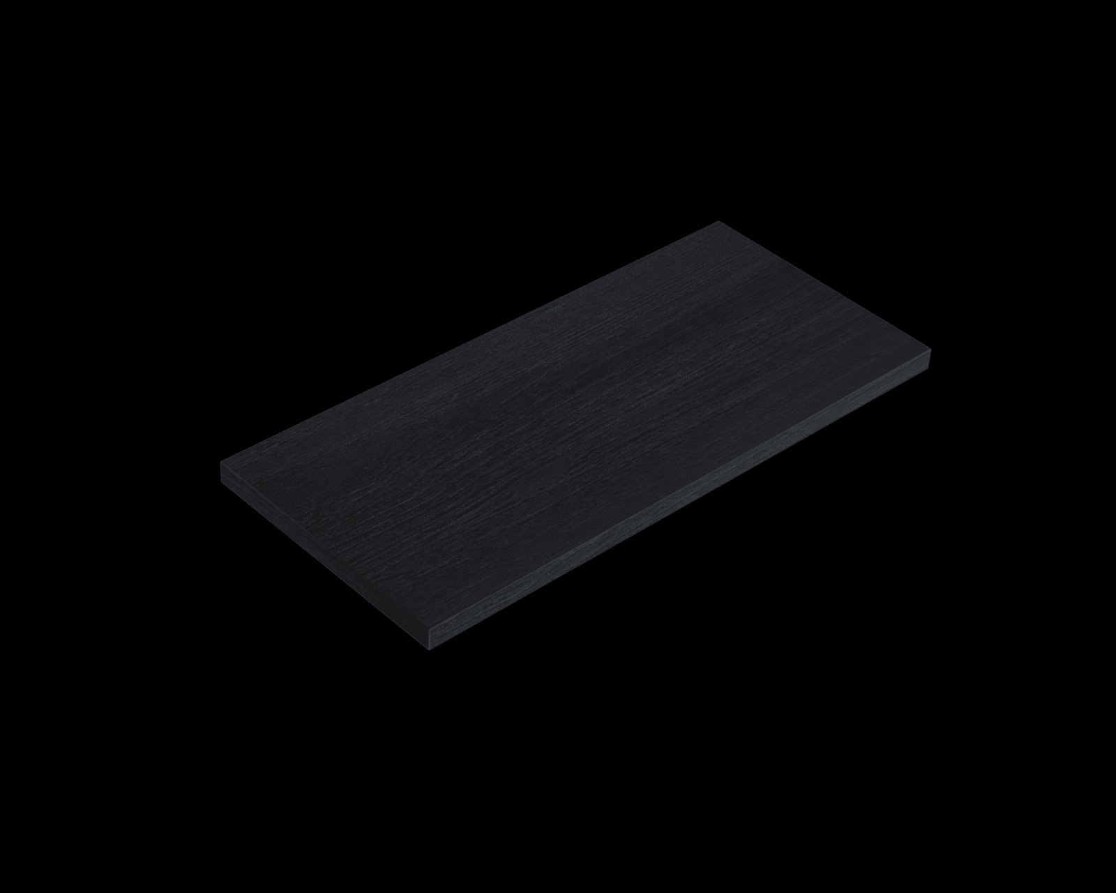 Blue Label Mette Topblad in HPL, zonder gaten 100cm nero 3,8x100x46 (hxbxd)