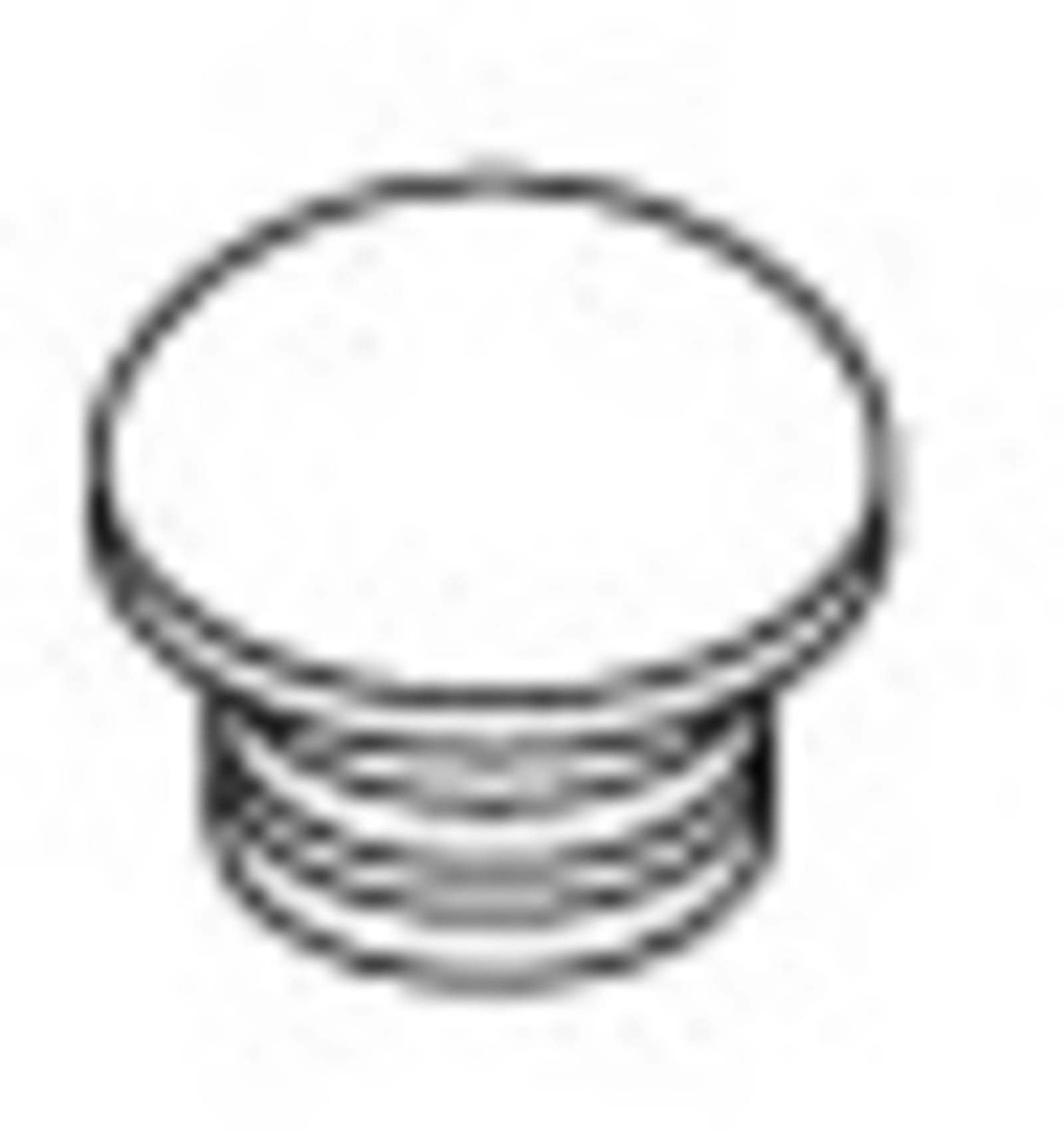 Pressalit buffer voor deksel, rond, wit