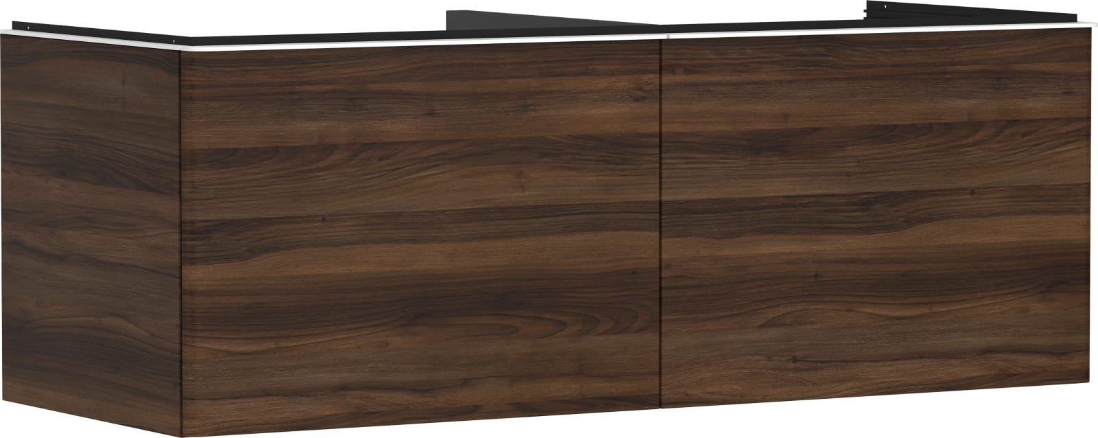 Hansgrohe Xelu Q meubel Dark Walnut 1360/550 met 2 lades consoles met countertop inbouw wastafel geslepen (1200771392)