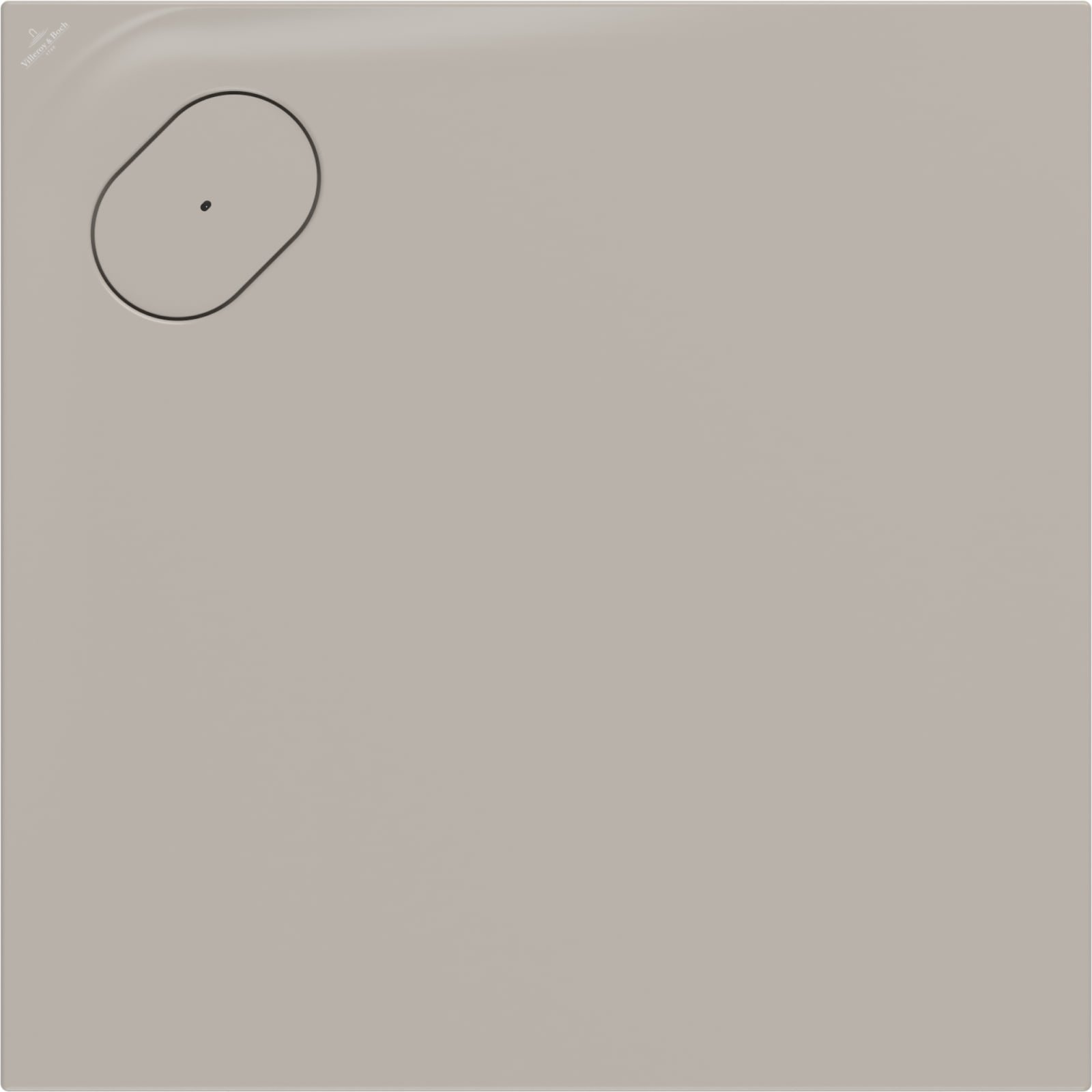 Villeroy & Boch Ecora Vierkant douchevloer, 800x800x35mm, Almond