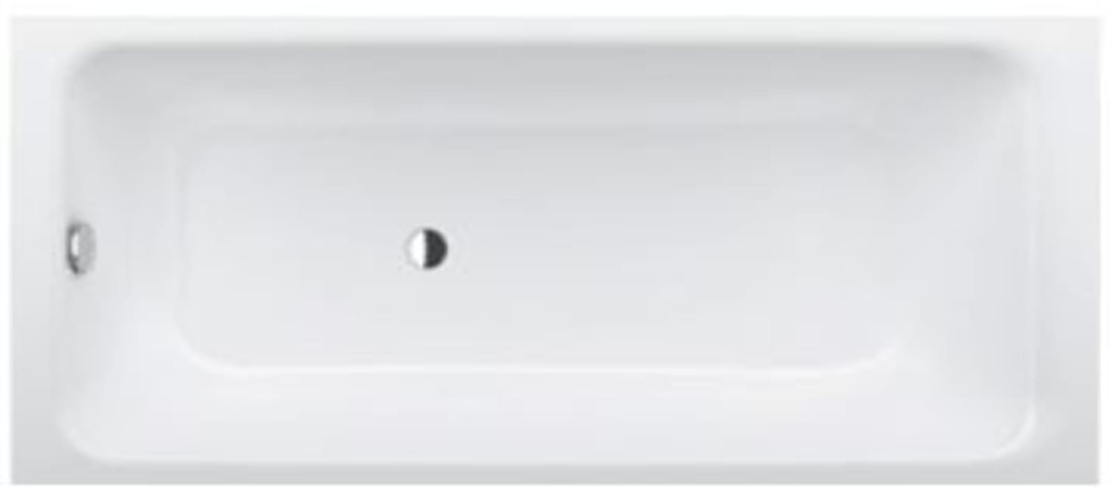 Bette BetteSelect, ligbad, rechthoekig, voeteind achter, overloop achter, 1800x800x420mm lxbxh, zonder poten, wit