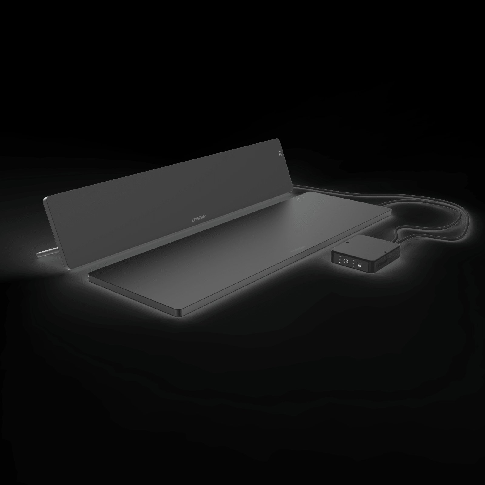 Werkplekverwarming, Set bestaande uit LAVA-DESK TOP & SUB, Zwart, 230V