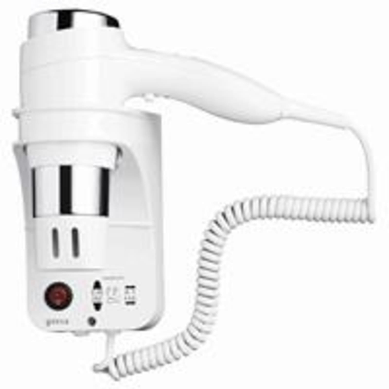 Geesa Haardroger 1600W, 3 snelh., scheerstopcontact 110 en 220 V, wit/chroom