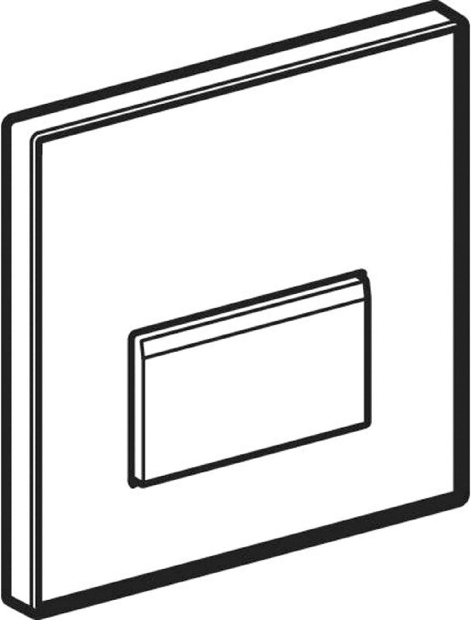 GEBERIT TYPE 50 BEDIENINGSPLAAT,PN.,SQUARE,ROOKGLAS SPIEGELEND