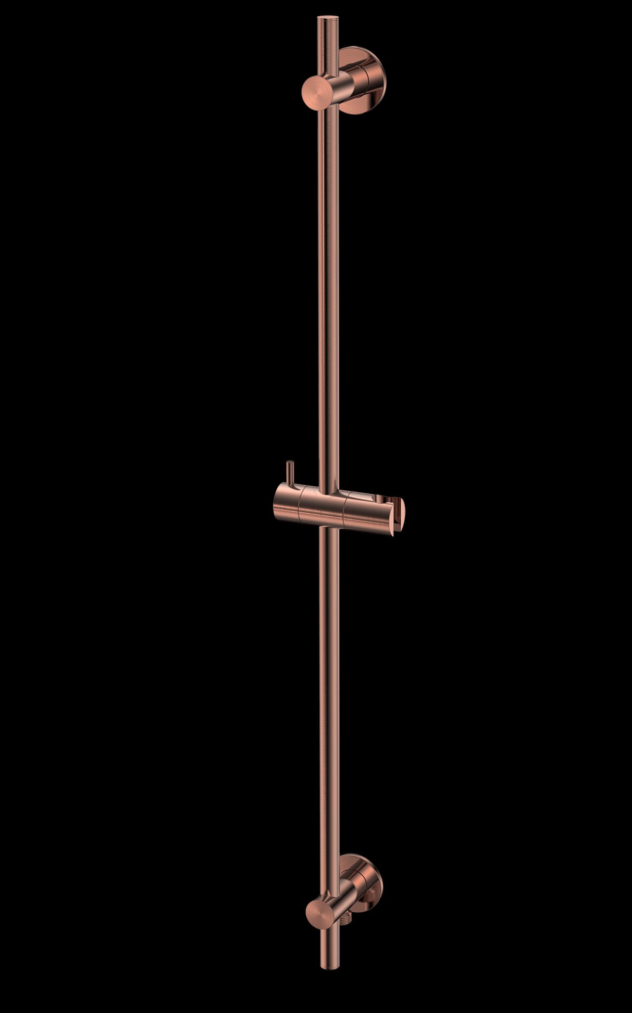 Blue Label glijstang 900mm met wateraansluiting, messing muurbevestiging, ABS/messing glijstuk 19mm, geborsteld brons