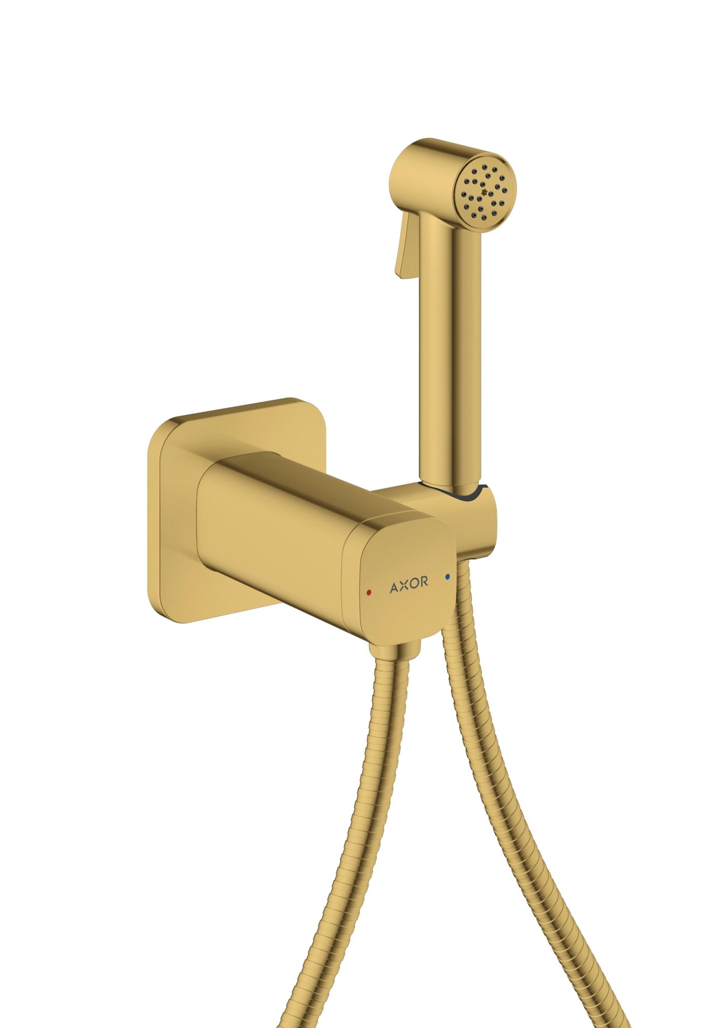 AX Bidette Showers handdouche 1jet square gemengd water met wandhouder en slang 125cm (1200841285)