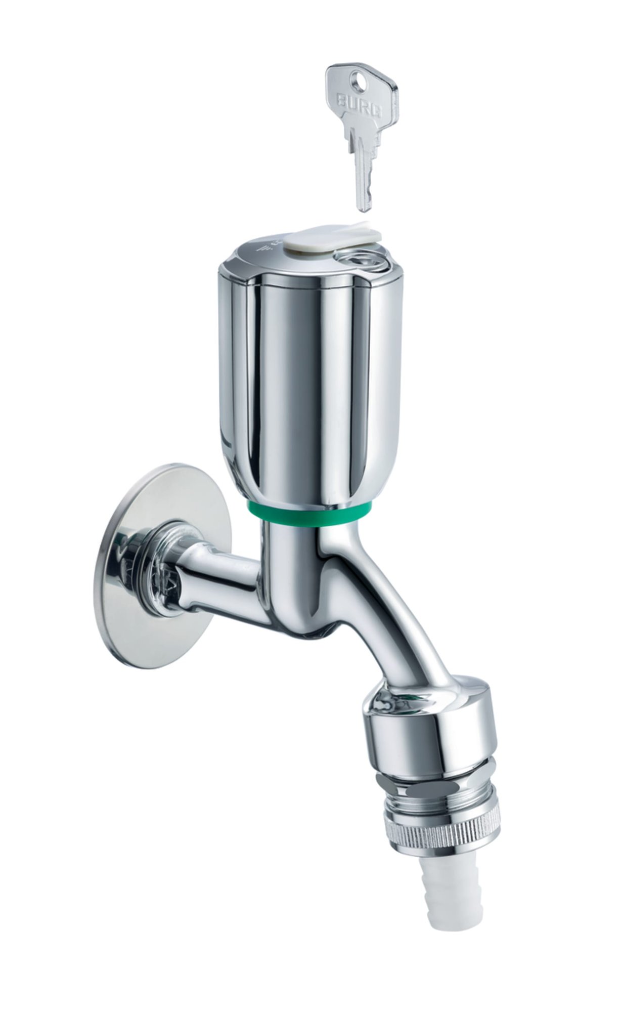 SL Dubbel dienstkraan SECUR vergrendelbaar, RV, RB, 1/2", chroom
