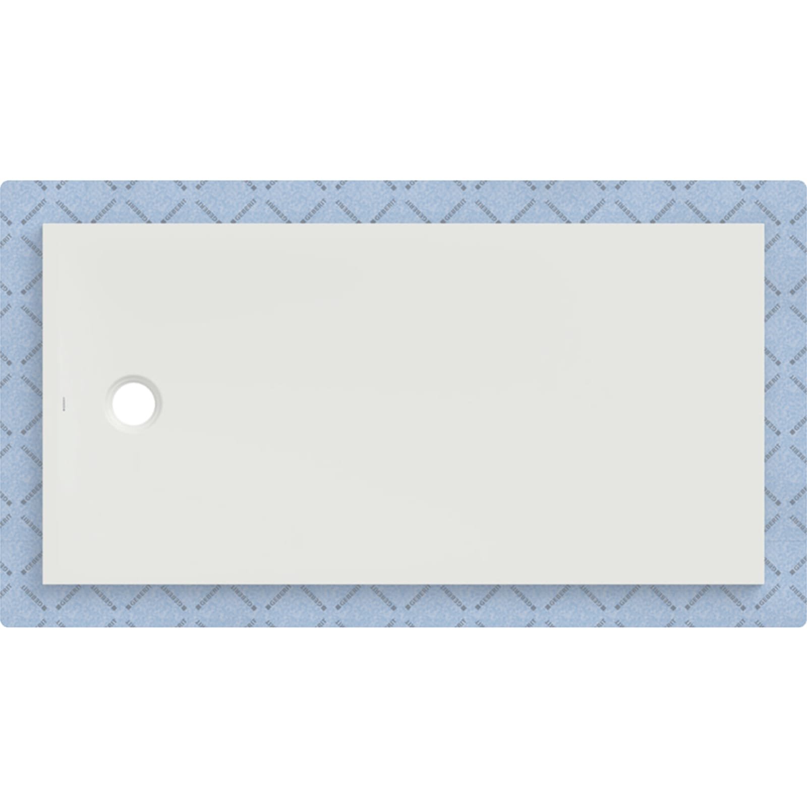 Geberit CleanFloor30 geïntegreerd 160x80cm met afdichtingsvlies Wit