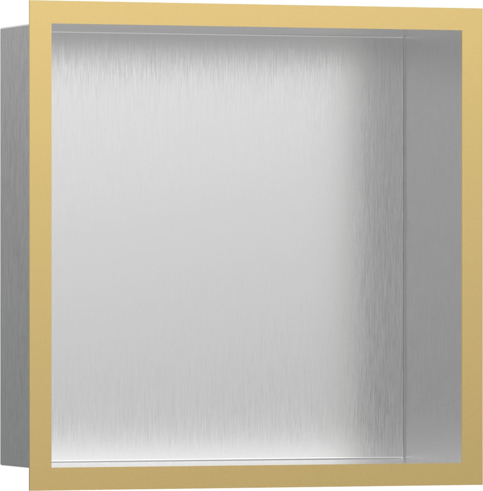 Hansgrohe XtraStoris Individual wandbox RVS met designframe 300/300/100 Polished Gold Optic