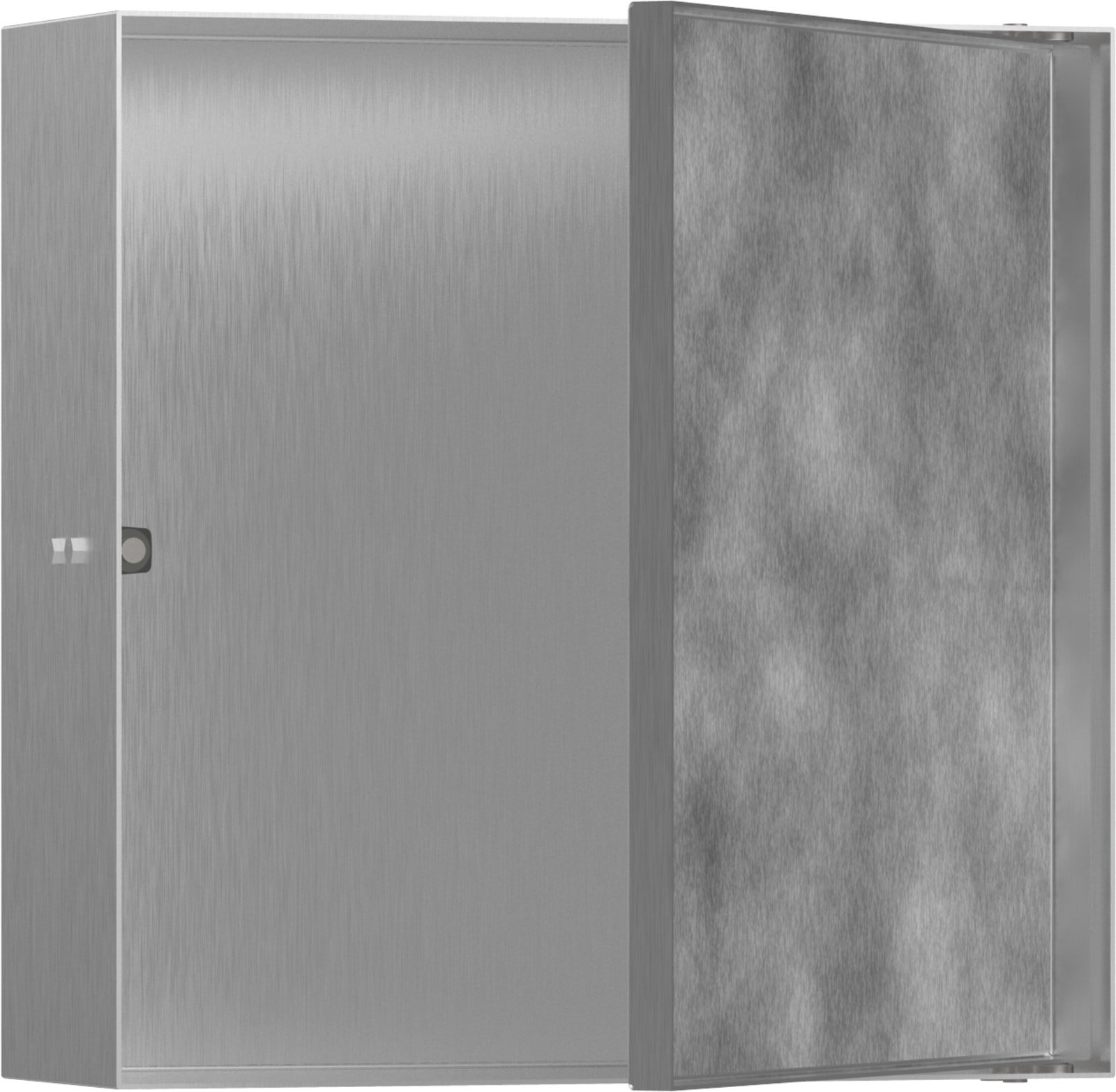 Hansgrohe XtraStoris Rock wandbox betegelbare deur 300/300/100 Brushed Stainless Steel