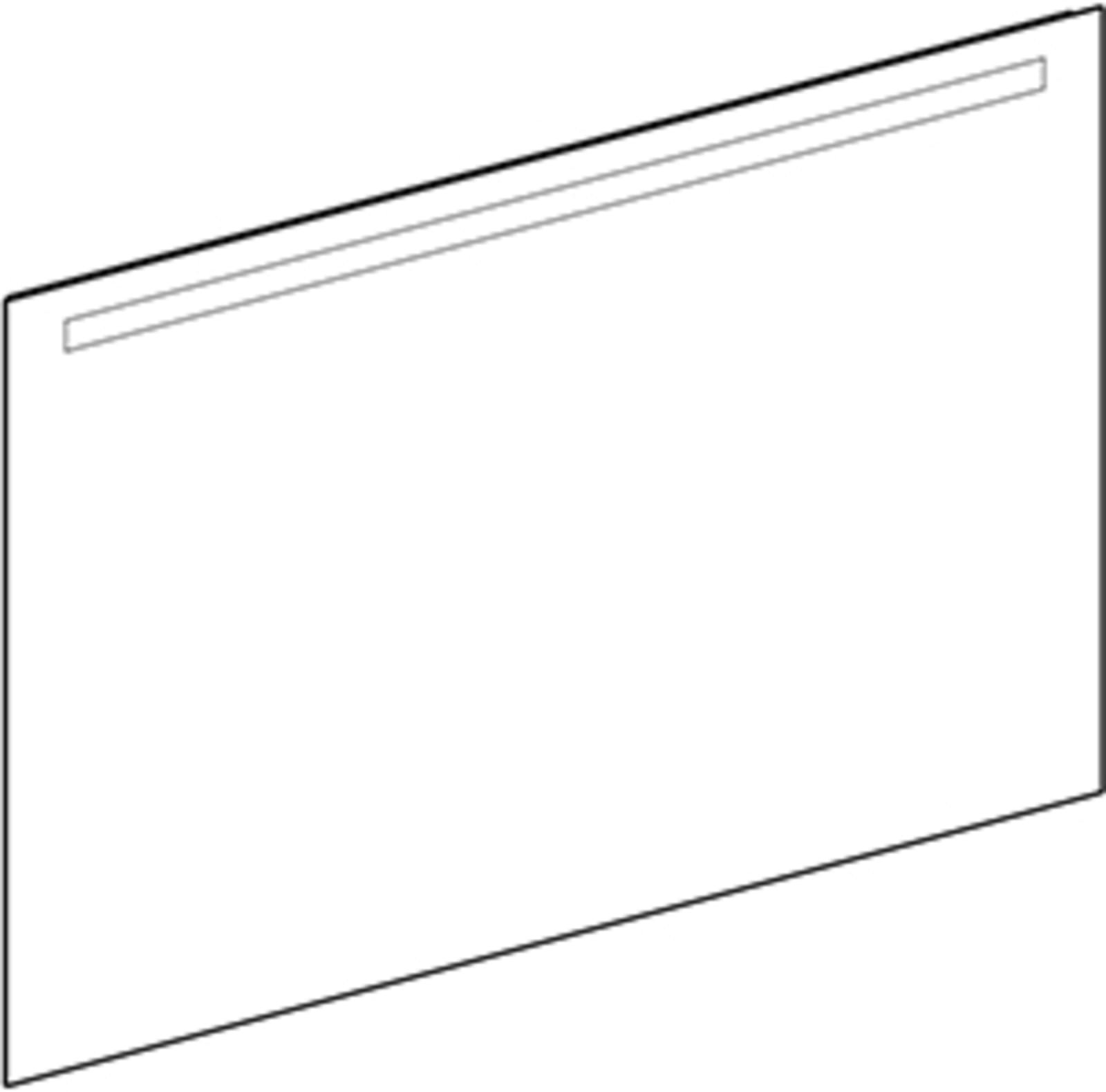 Geberit Option Basic Square lichtspiegel, B=140cm, H=90cm, aluminium