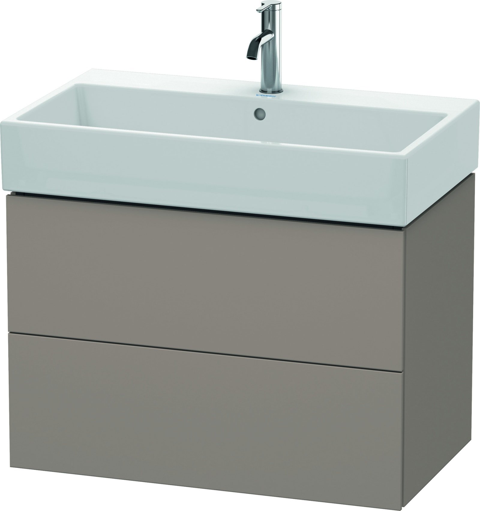 Duravit Wastafelonderbouw L-Cube,2 lades 459 x 784x 544 Basalt mat