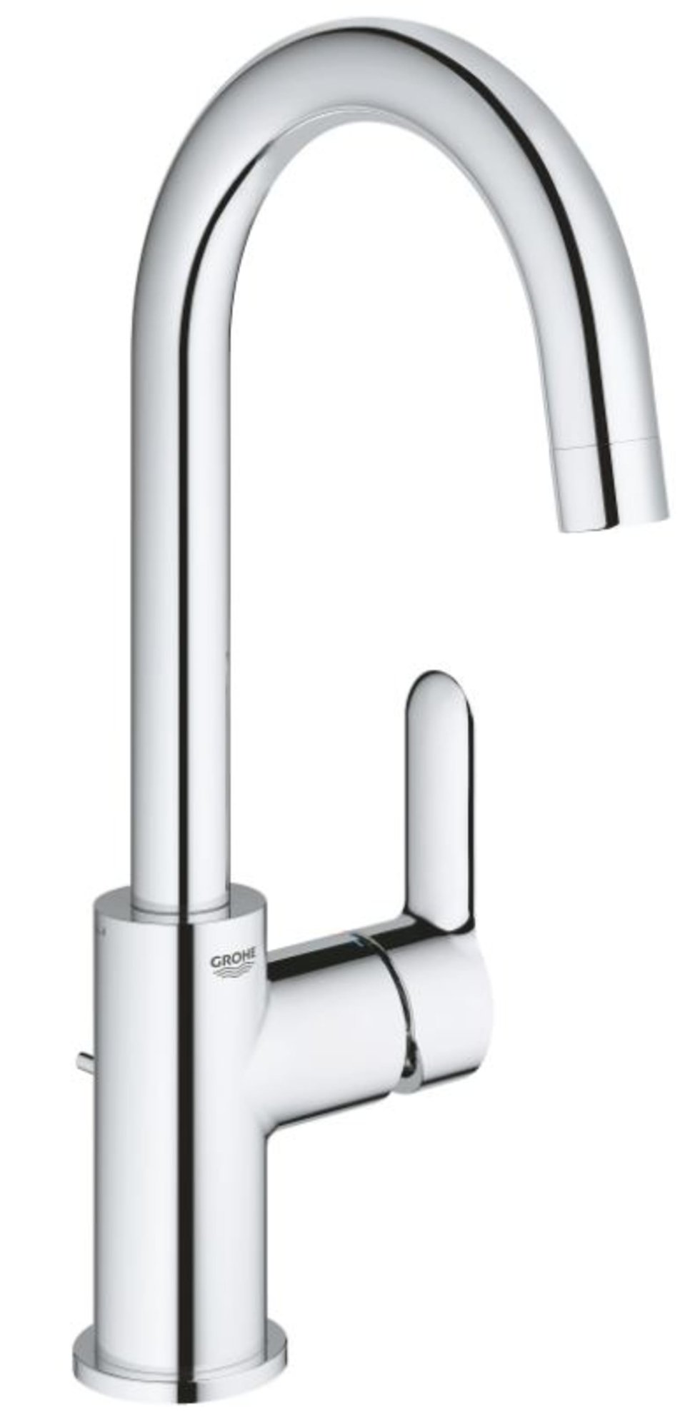 Grohe BauEdge l-size wastafelmengkraan met waste, chroom