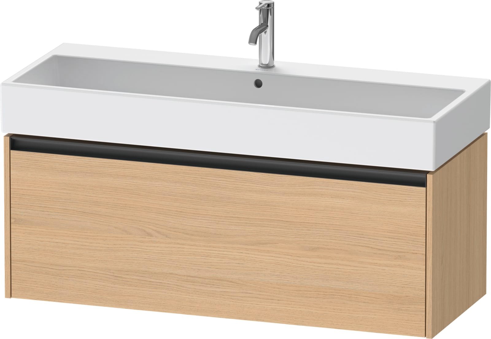 Duravit Ketho.2 Wastafelonderbouw hangend, Natuur eiken Mat, rechthoekig, aantal grote lades: 1 – K25079030300000