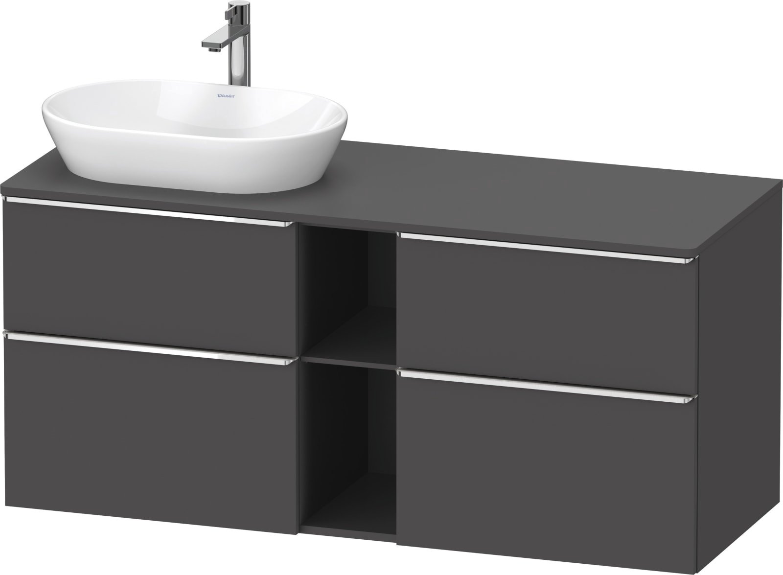 D-Neo Console wastafelonderbouw hangend Grafiet Mat (1200896016)