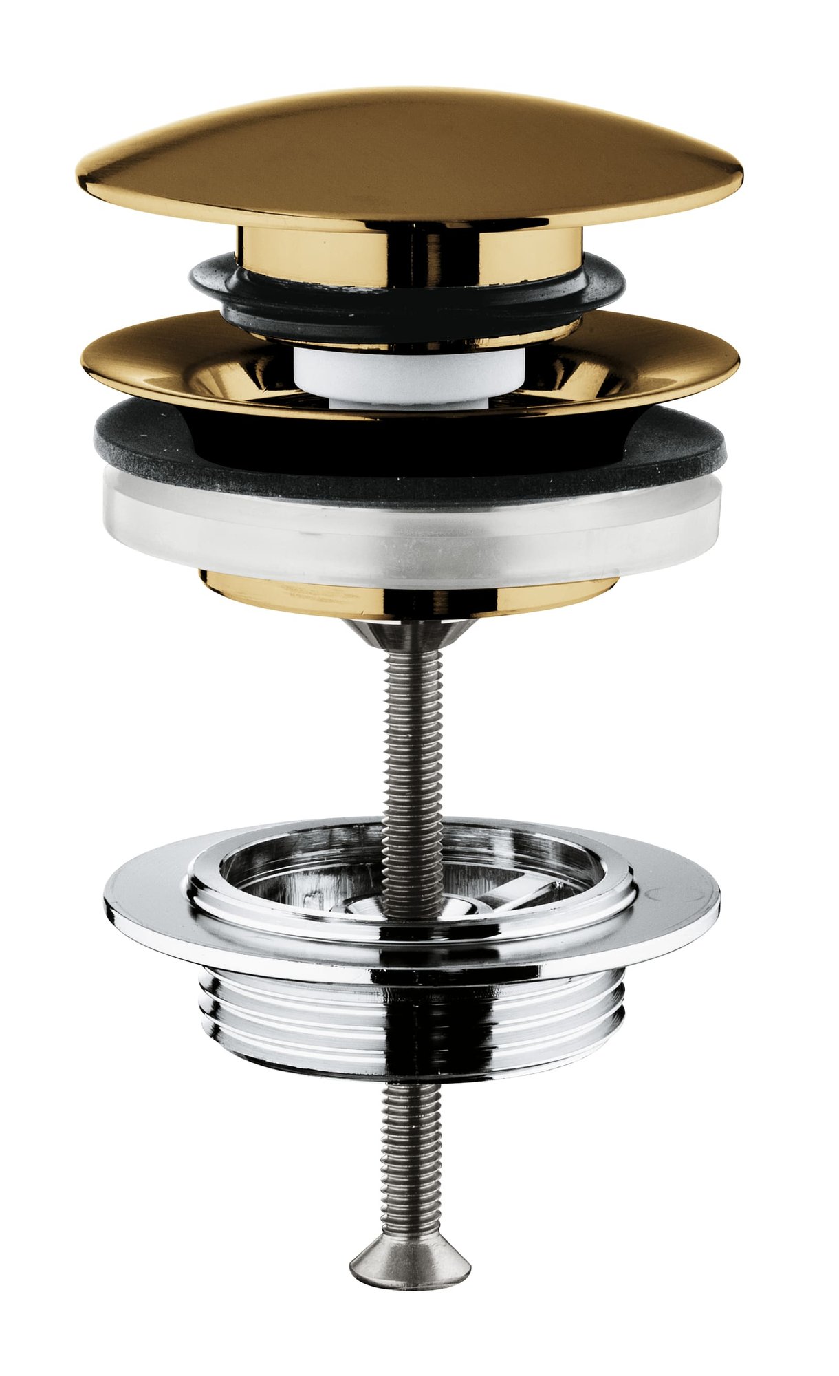 Grohe Afvoergarnituur, met push-open plug, afneembare kap, afsluitbaar, cool sunrise geborsteld