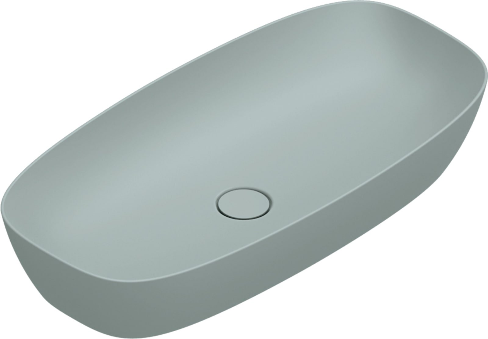 Catalano Alvea waskom, antibacterieel, zonder overloop. 80x40 cm, h14 cm. Mat acqua