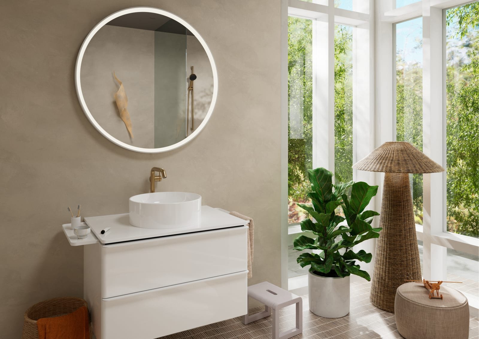 Hansgrohe Tecturis S wastafelkraan 240 Fine CoolStart PushOpen Brushed Bronze