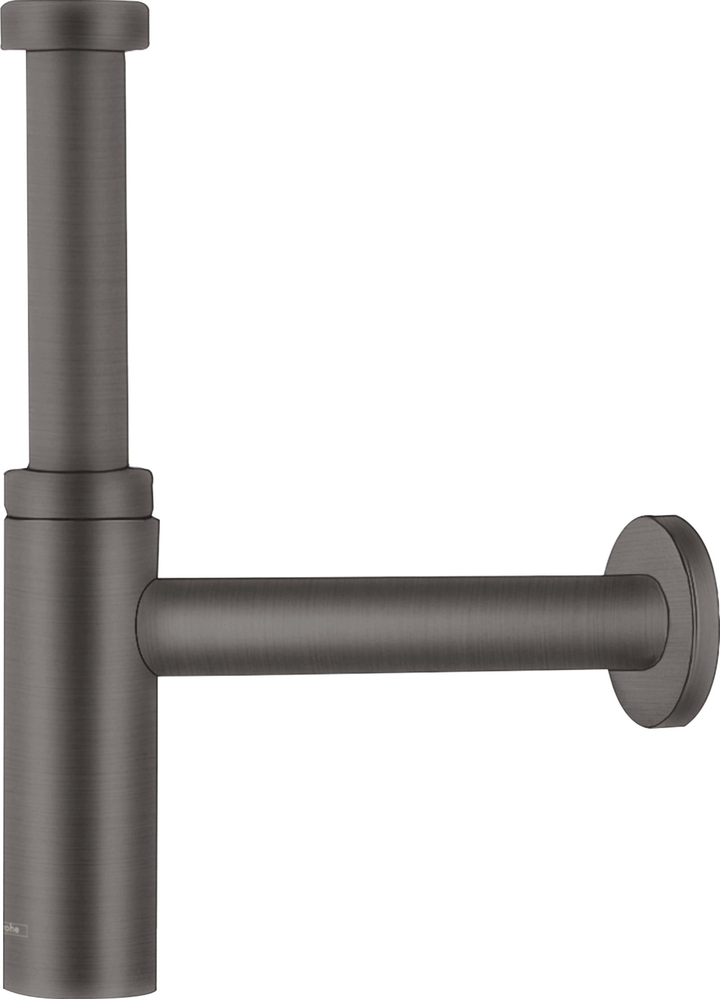 Hansgrohe Flowstar S designsifon, aanpassingsafstand 60-165mm, afstand wand max. 330mm, G 1.1/4", DN32, geborsteld zwart chroom