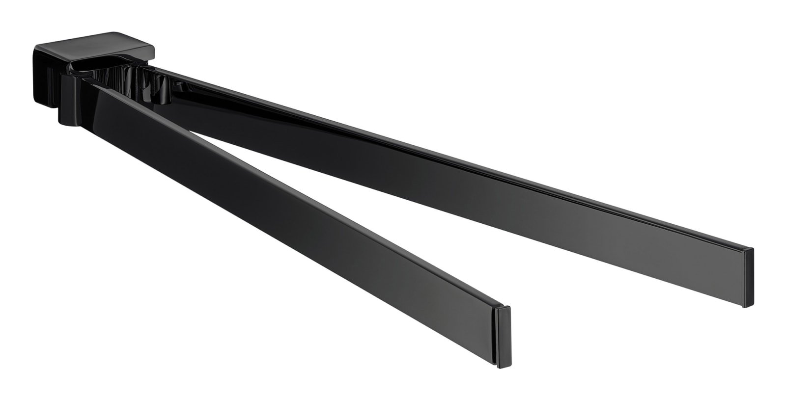 Emco Loft handdoekhouder 2-lids draaibaar 410mm mat zwart
