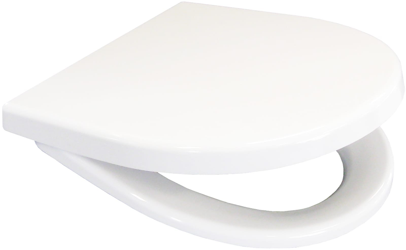 Wisa D-Star, Closetzitting, met deksel, quick-release, duroplast, RVS scharnieren, wit
