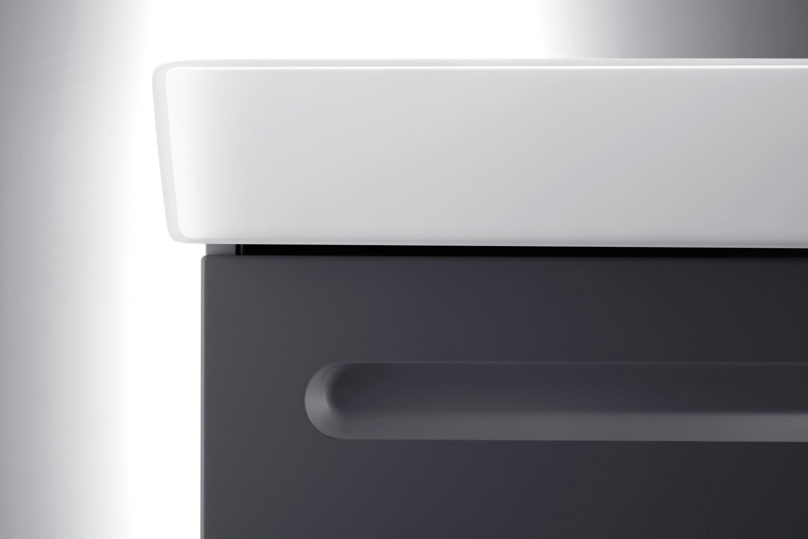 Duravit Duravit No.1 Wastafelonderbouw hangend, Grafiet Mat, rechthoekig, aantal deuren: 1 – N14266R49490000