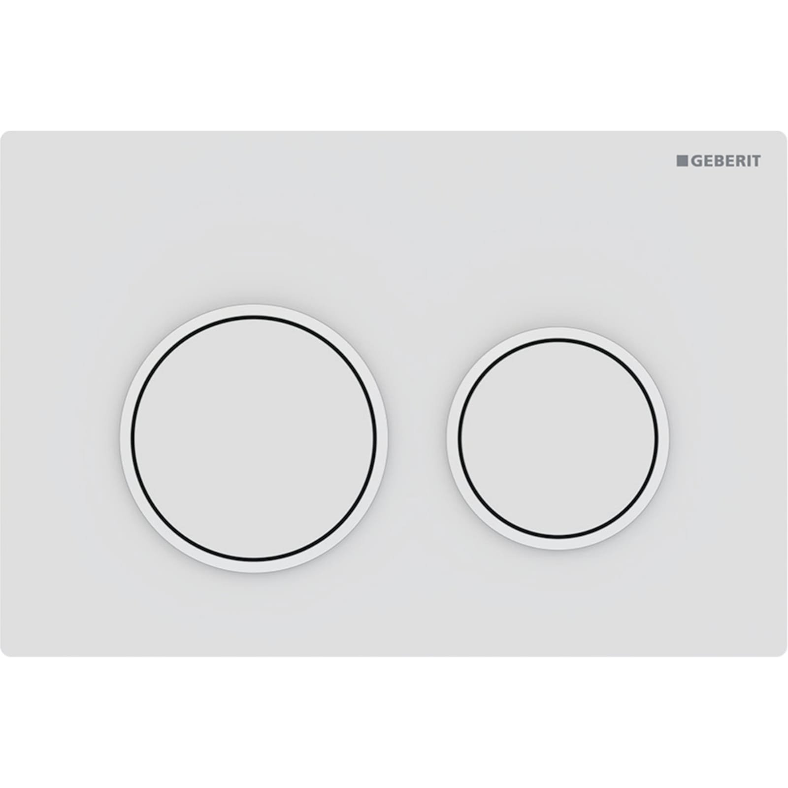 GEBERIT OMEGA20,BEDIENINGSPLAAT,2-TOETS,ROUND,MATWIT/WIT/MATWIT