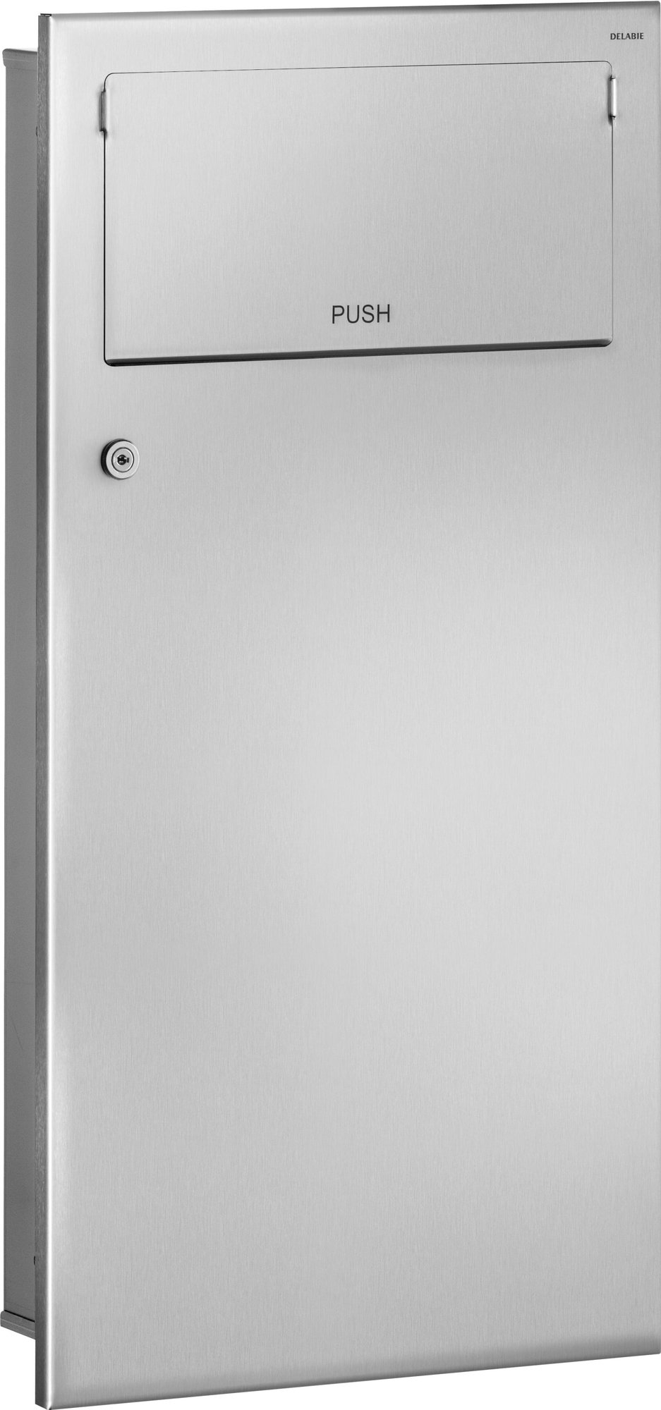 Delabie Vuilbak met push klep inbouw 18L RVS 304 mat (ex 0013320000)