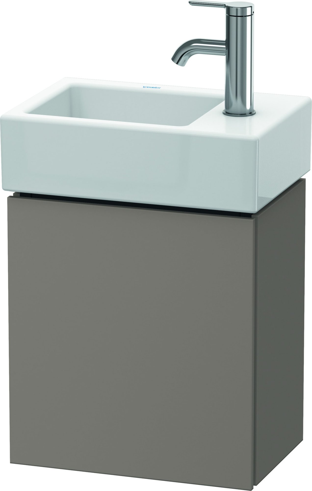 Duravit L-Cube Wastafelonderbouw, 1 deur 241 x 364x 400 Basalt mat