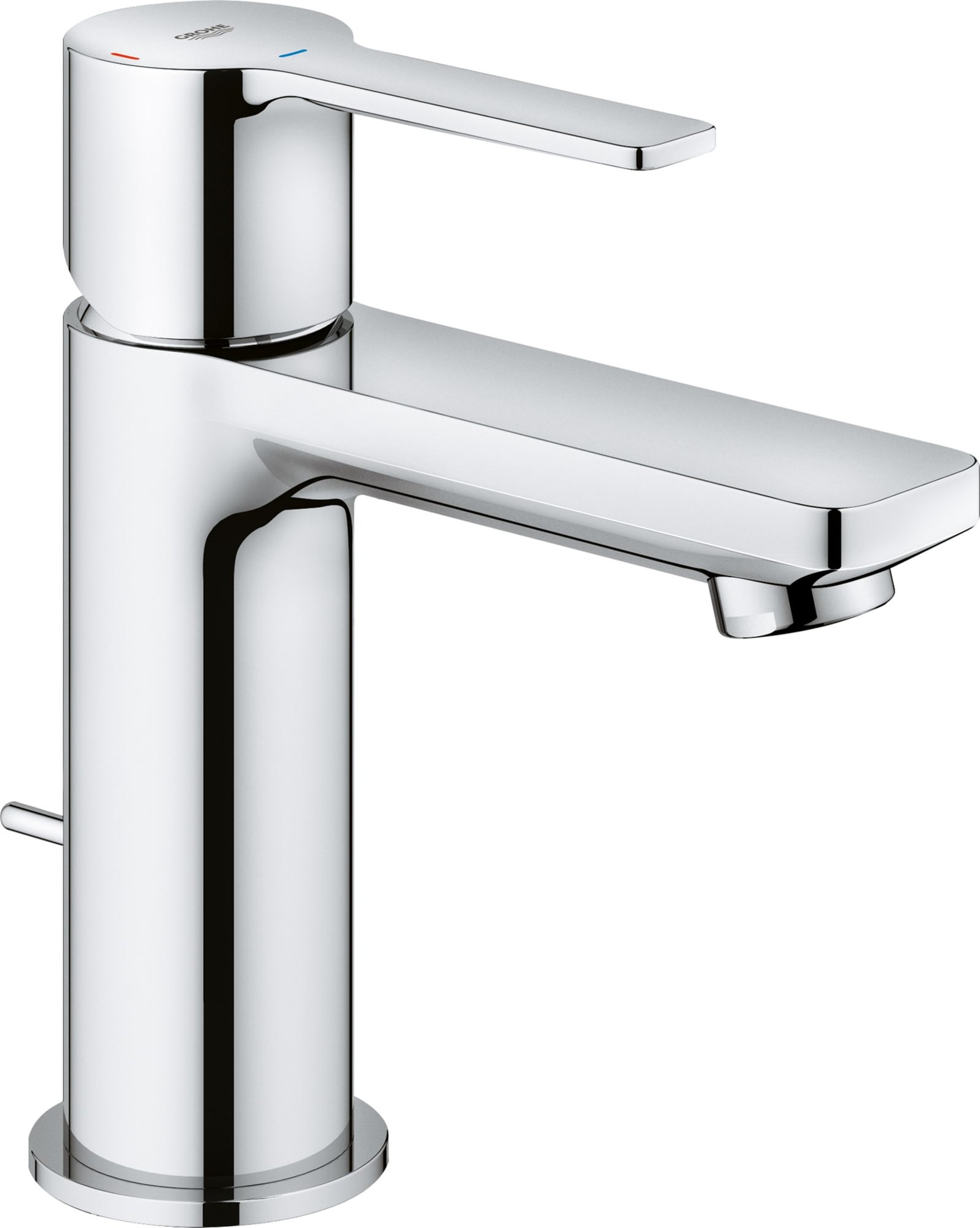 Grohe Lineare New, Wastafelmengkraan, XS-size, ES, trekwaste, eengreeps, 1-gats, 155mm hoogte, 107mm uitloop, vast, chroom thumbnail 2