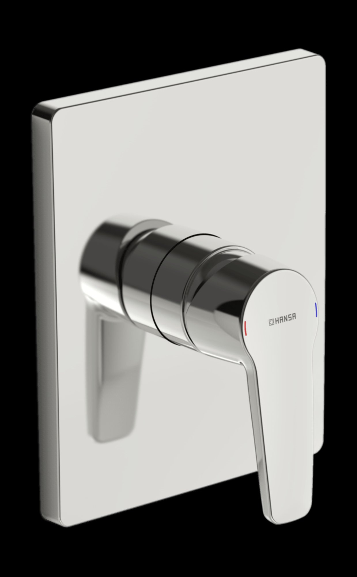 HANSAPOLO afbouwdeel met decorset voor douche (Bluebox)